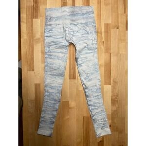 NUX Women's Seamless Leggings Blue Small Minor Marks Flawed (See Pictures)